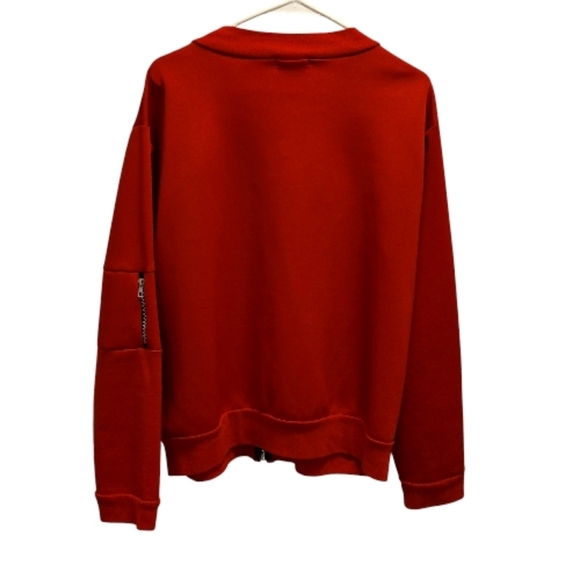 Boohoo Classic Red Bomber Jacket - Picture 2 of 3